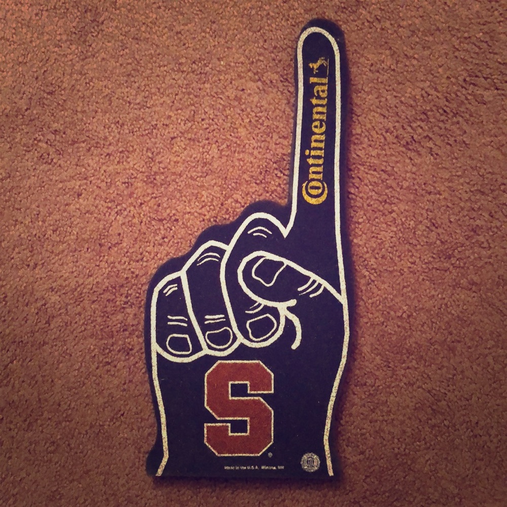 Rare Syracuse University SU Foam Finger